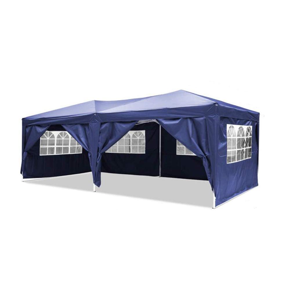LAYXCanopy Party Outdoor Gazebo, Heavy Duty Tent Marquee for Outdoor Wedding Garden with Side Panels, Fully Waterproof,Blue (3X6m)