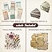 565 Pcs Vintage Scrapbook Paper Kit, Scrapbook Paper Supplies with Flowers Stickers, Journaling Decorative CraftPaper Set for Junk Journal, Retro Crafts