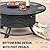 36 Inch Fire Pit with 2 Cooking Grate, Outdoor Wood Burning BBQ Grill Firepit Bowl with Cover Lid, Steel Round Table for Backyard Bonfire Patio Picnic (Black, 36IN)