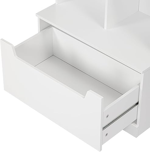 Miniatura 8 de UTEX Estantería para niños y organizador de almacenamiento de juguetes, estantería para niños pequeños con cubículos, estante de madera ajustable