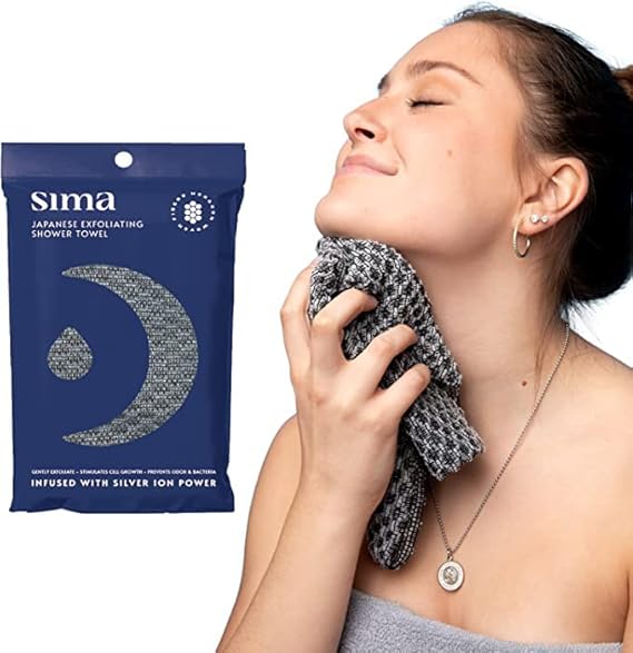 Sima Brand Exfoliating Washcloth Face & Body Scrub Towel