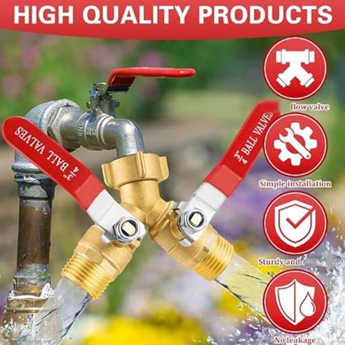 Vannes de séparation en Y en laiton durable avec filetage de 1,9 cm