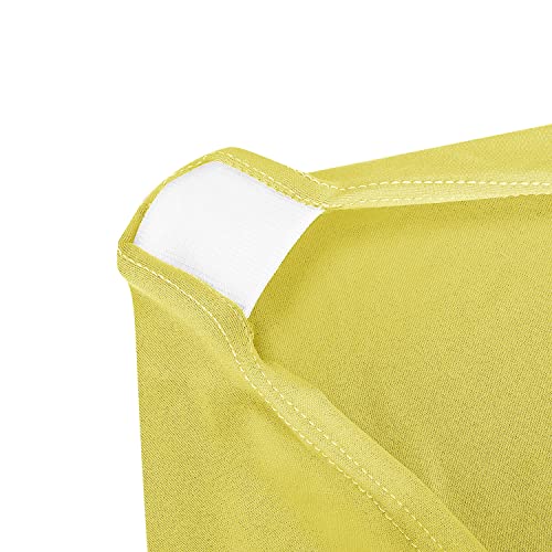 Image of Peomeise 6FT Spandex Table Cover Rectangular Stretch Spandex Tablecloth (Yellow,6FT)