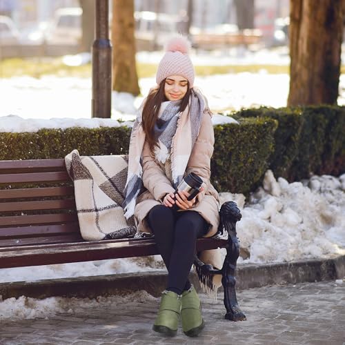 Almusen Womens Winter Snow Boots: Comfortable Lightweight Warm Fur Lined Women Ankle Booties Waterproof Non Slip Hook Loop Outdoor Shoes2