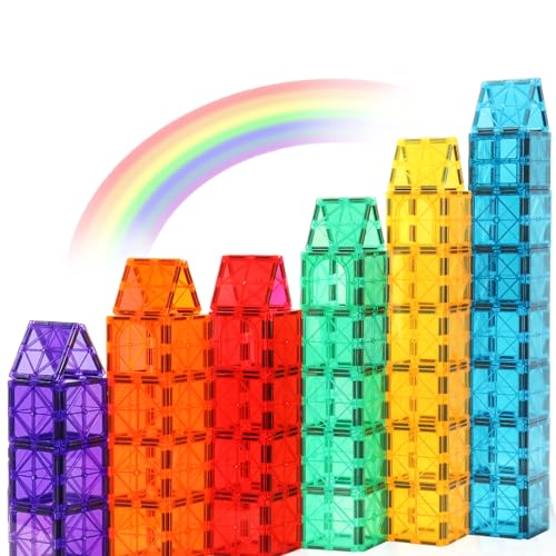 Gemmicc 72-Piece Magnetic Tiles Set