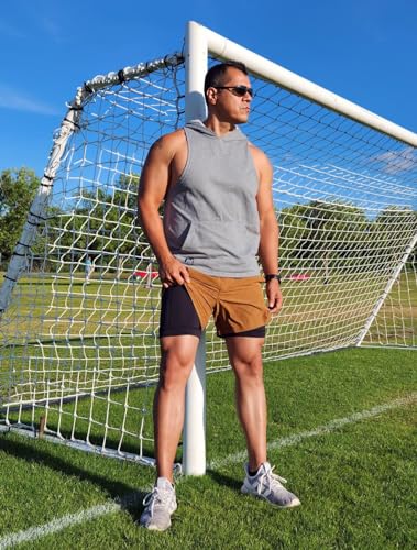 Image of maamgic Mens Running Shorts with Compression Liner 5 inch Quick Dry Workout Shorts Anti-Chafe Gym Shorts 2 in 1 Athletic Shorts