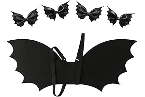 JiaDuo Baby Bat Wings with 4pc Bat Hair Bows