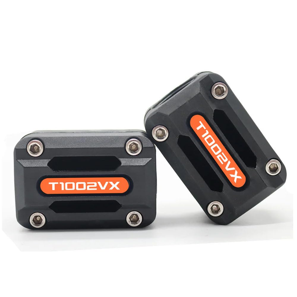 Para T1002VX T 1002 VX 2025 22/25/28mm Marco de motocicleta Barra de protección para motor Bloque de protección decorativo para parachoques (Color naranja)