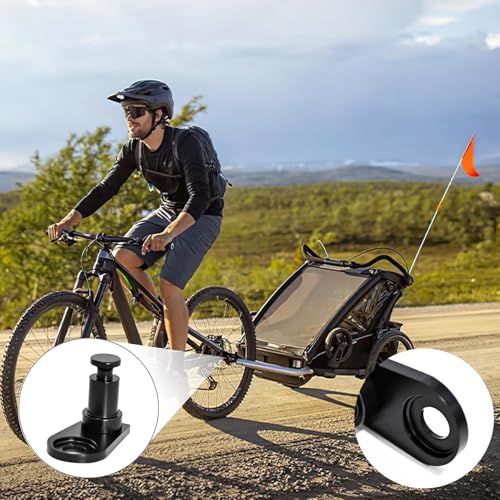 Fahrradanhänger Kupplung, Universal Kupplung für Kid/Kid Plus ab 2016, Kompatibel mit Vaya 1 & Keeke 2, Adapter Fahrradanhänger,Schwarz (A)