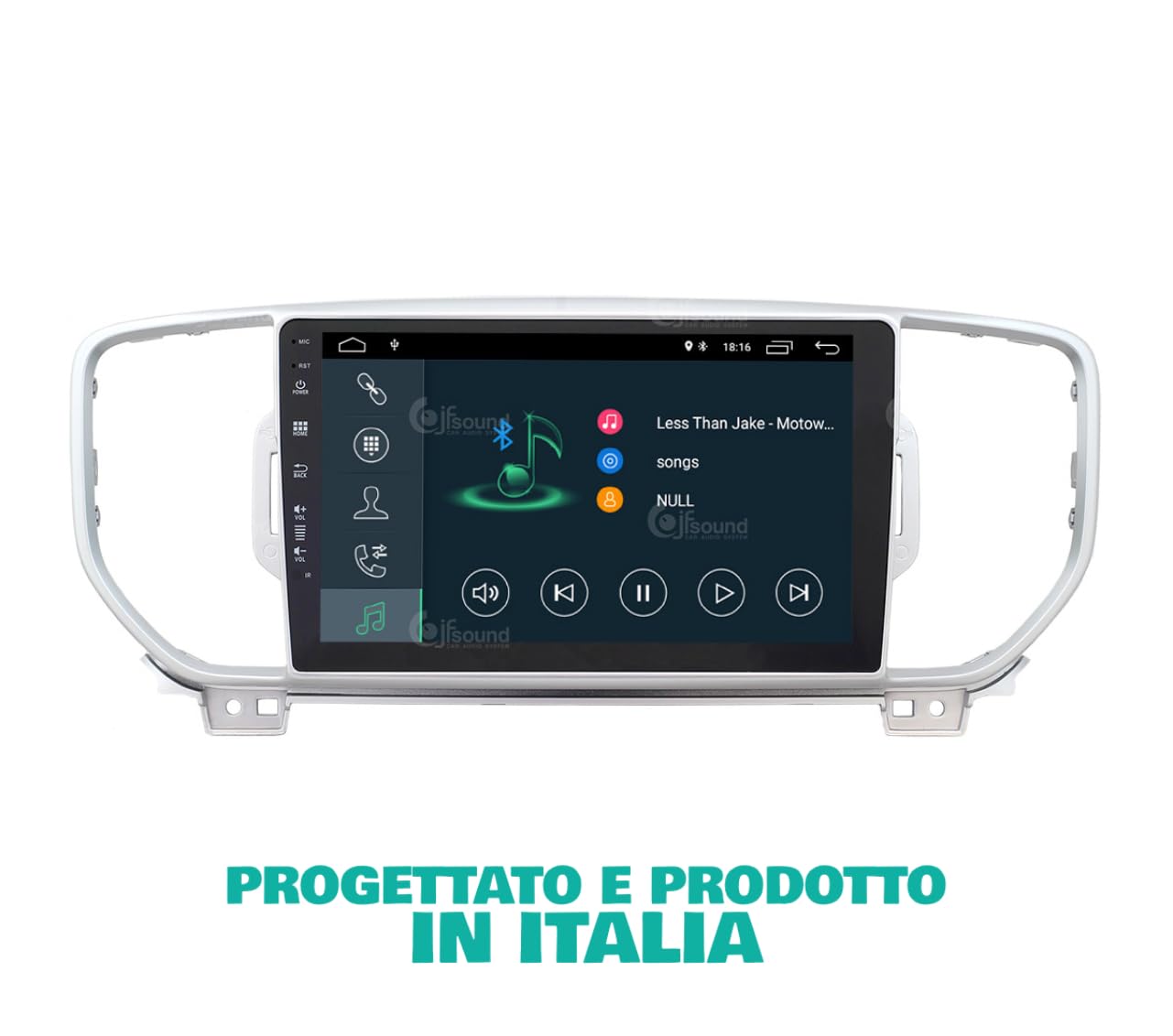 JF Sound - Autoradio Android JF-039KS-X7C-3 - Per Kia Sportage (2016-2018) - 9" HD - CarPlay/Android Auto - GPS - 2GB RAM - 32GB ROM - DAB+ - Prodotto in Italia