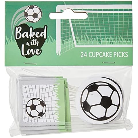 Baked With Love Football Cupcake Decorations Cover
