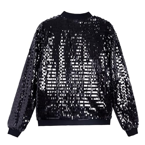 YIYI Mens Jacket Bomber Sequin Sparkly Varsity Unique Glitter Jacket Male Party Shiny Outwear Coat Birthday Holiday Clothes2