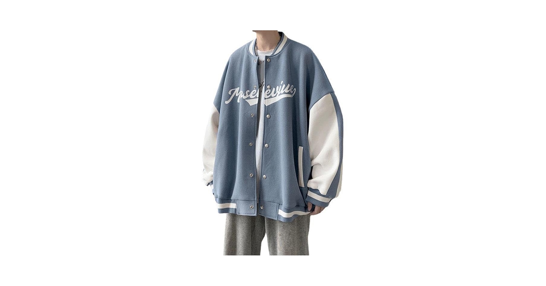 Amazon.com: Y2k Grunge Fleece Baseball Uniform Baggy