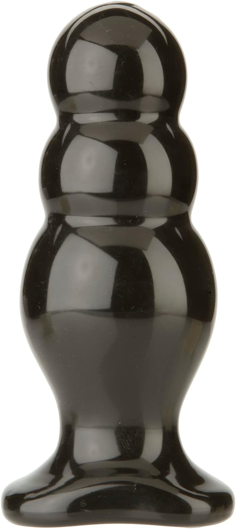 TitanMen - Master Tool #4 - Black - 6.5-Inch Triple-Bubble Anal Plug with Wide Base, Firm Exterior, Soft Core, and Body-Safe PVC - By Doc Johnson