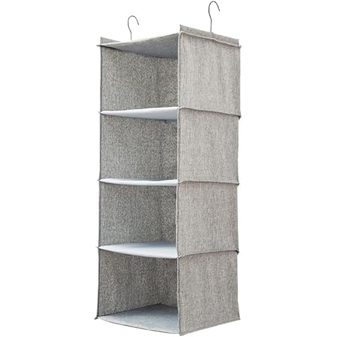 BOMEI PACK Grey Hanging Wardrobe Organizer Cover