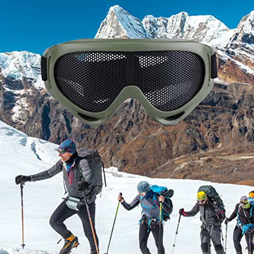 Tactical Airsoft Goggles Glasses,Mesh Airsoft Goggles Outdoor Mesh Cycling Goggles Shock Resistance Steel Lenses Sunglass Paintball Eyewear Eye Protection for Men Women Cycling Hiking Activities - Image 5