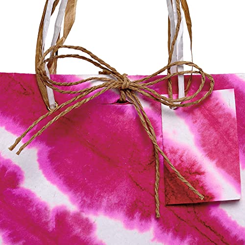 Image of Craftey Hands Handmade Luxury Premium Paper Giftbag Pack of 5, Medium (10 x 8 x 3.5 Inches) For Gifting Assorted Color Gift Present Wedding Birthday Batik Design Printed Set Combo