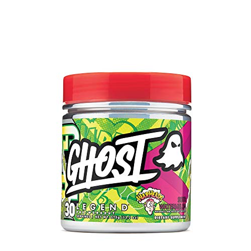 GHOST Legend 30 Servings Pre-Workout Supplement (Warheads Sour Watermelon, 1 Container)