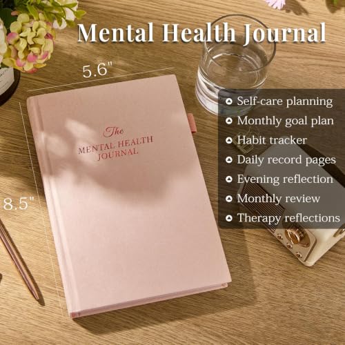 Image of 5 MINUTES A DAY Mental Health Journal, Anxiety & Guided Journal for Women, 91 Days Self Care Journal to Practice Positive Thinking, ADHD Planner with Mood Tracker (A5 Size)-Pink (5-Mentalhealth-Pink)