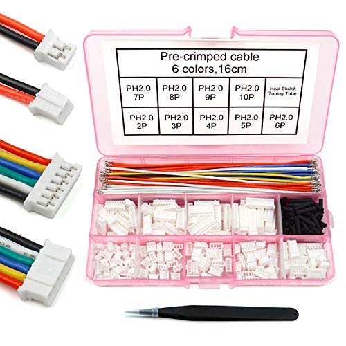 Kit de câbles pré-serts JST-PH 2,0 mm pour batterie JJRC H36 Blade Inductrix Tiny Whoop Arduino mkr1010 MKR Zero et MKR VIDOR 4000