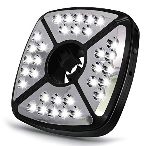 CREATIVE DESIGN rechargeable patio umbrella light clamped to an umbrella pole