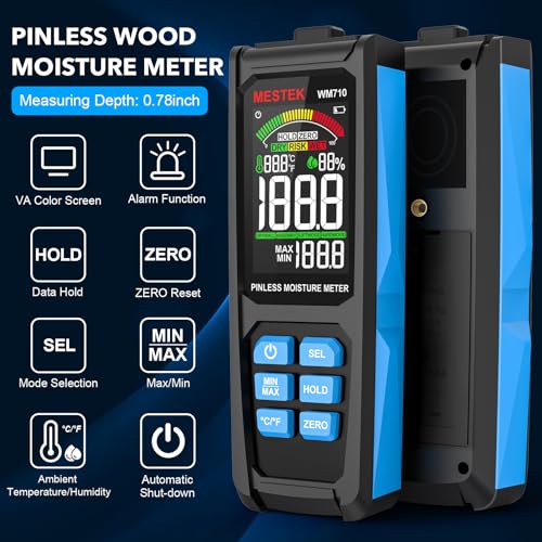 Image of MESTEK Tool Set, Electric Tester Kit with Non-Contact Voltage Tester, GFCI Outlet Tester, Digital Moisture Meter, Home Inspector Tool Kit with Carrying Case and Batteries, 3-Piece