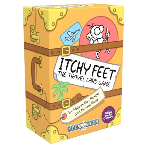 The Happy Puzzle Company Itchy Feet Travel Themed Action Packed Card Swapping Game - Suitable For Up To 6 Players for ages 8+