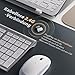 Tastatur Maus Set Kabellos, iClever Kabellose Tastatur und Maus, Wiederaufladbare, Deutsche QWERTZ Layout Funktastatur für Computer/Desktop/PC/Laptop/... 10/8/7, Weiß und Silber