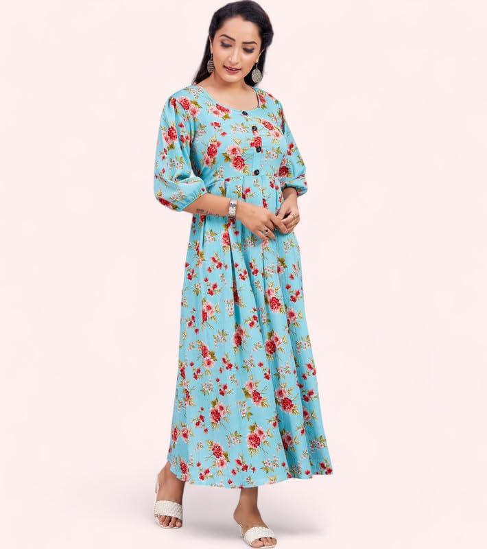 Image of Polyester Floral Regular Women Kurta