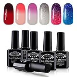Perfect Summer Temperature Changing Color Gel Nail Polish Soak Off UV LED Gel Varnish Pack of 6PCS Set 20