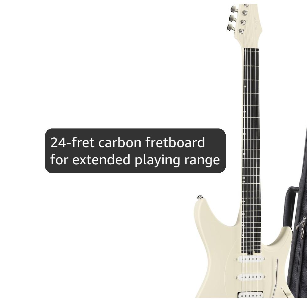 Enya Electric Guitar Inspire 39" Smart Electric Carbon Fiber Guitarra with 15W Wireless Speaker, 20 Distinct Tones, Onboard Presets, Charging Cable, Adjusting Wrench, and Gig Bag