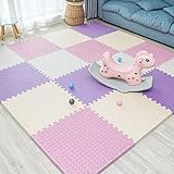 ジョイントマット 子供用 プレイマット 30*30*2.5*16 可愛い パズルフロアマット PE 振動吸収 防汚 防音 ケガ防止 カラー１ 低反発 無毒 赤ちゃん トレーニング 育児 衝撃緩和 おしゃれ 北欧 サイドパーツ付 自由に組み合わせ ベビーマット