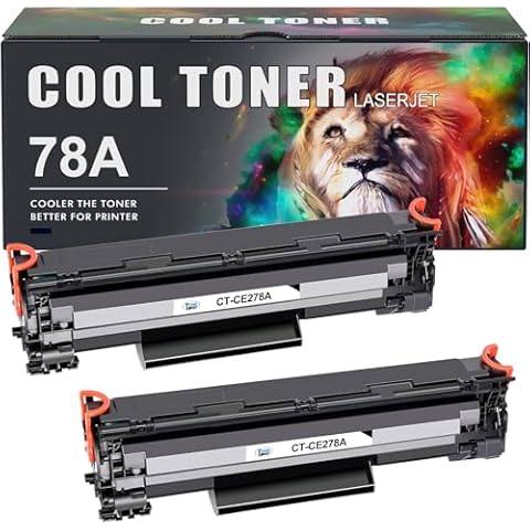 Cool Toner Compatible Toner Cartridge Replacement for HP 78A CE278A Toner HP Laserjet P1606dn 1536dnf MFP M1536dnf HP Laserjet 1606dn P1606 P1566 P1560 Toner Cartridge Printer Ink (Black, 2-Pack) Cover