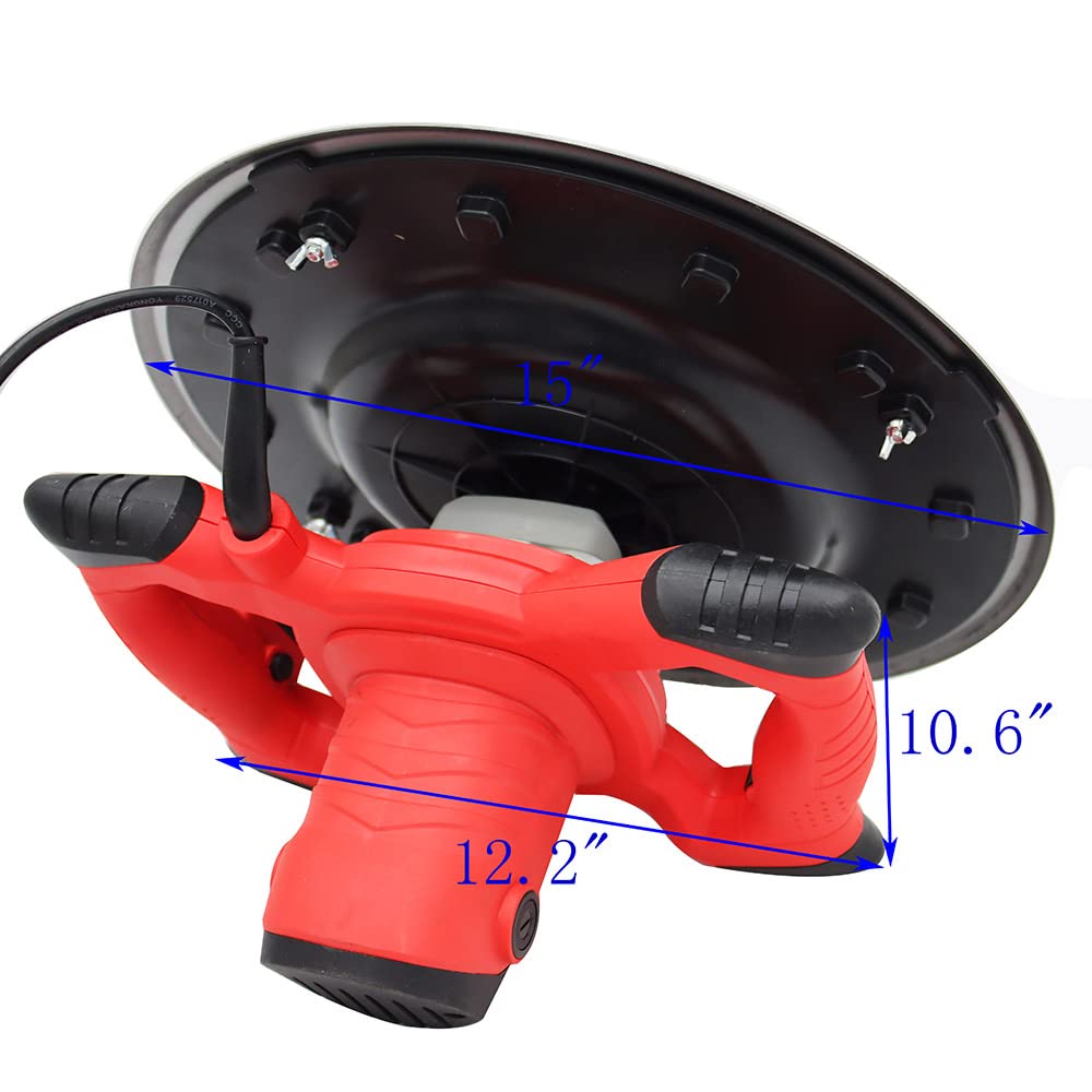 HayWHNKN Electric Concrete Cement Mortar Trowel Wall Smoothing Polishing Machine Electric Concrete Power Trowel 6 Adjustable Speed 0-850r/min 220V 3800W
