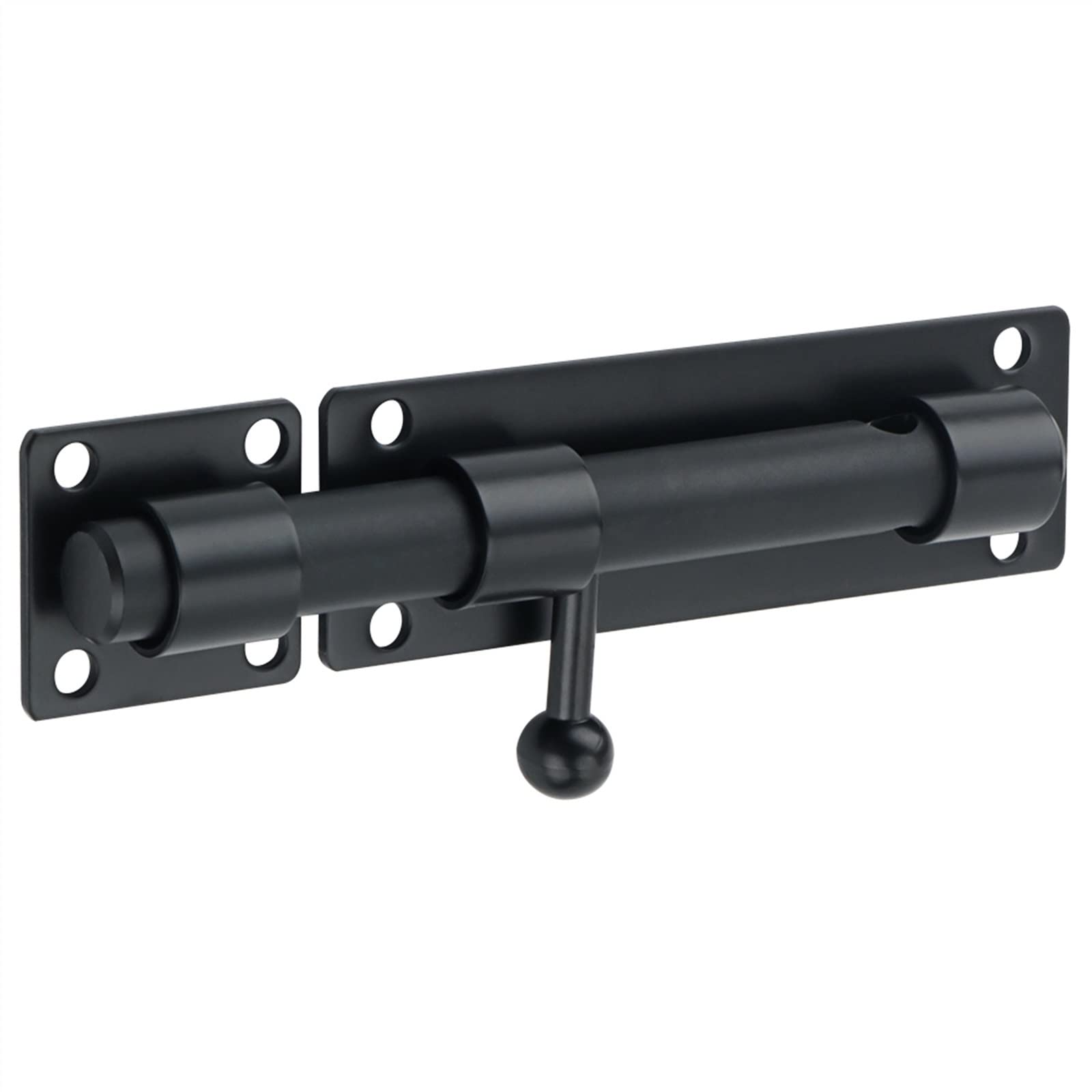 Porte coulissante tour loquet à boulon robuste en métal noir de 6"