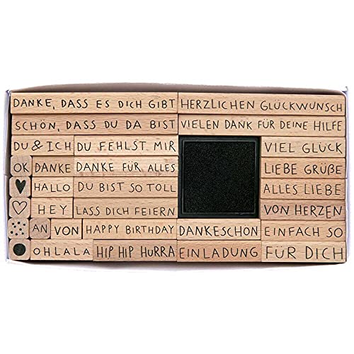 Stempelset Text Deutsch FSC 100%
