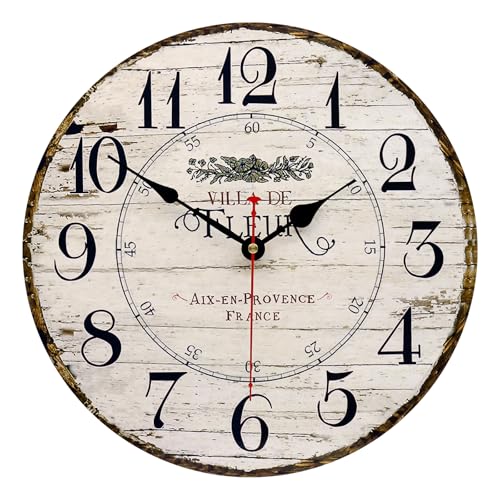 14inchwallclockwoodenfrenchcountrystylesilentwallclockbatteryoperatednontickingqualityroundquartzwallclockseasytoreadhomedecorativevintagewallclock Urban Country Home Decor 14 inch wall clock wooden french country style silent wall clock battery operated non ticking quality round quartz wall clocks easy to read home decorative vintage wall clock urban country home decor