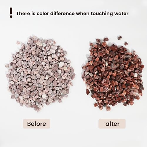 Image of CONSDAN 120 LBS Natural Gravel for Fish Tank, StoneCreek Betta Fish Aquarium Gravel, Vase Filler, River Rocks, Fish Tank Decorations, Perfect for Aquarium Decor, Fish Tank, Indoor Plant, Red