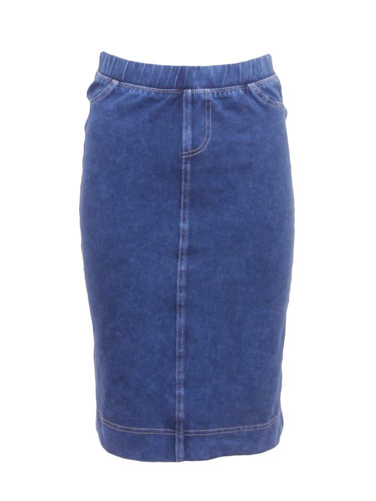 Hard Tail Forever Stretch Denim Pencil Skirt with 2 Back Pockets Style WJ-124