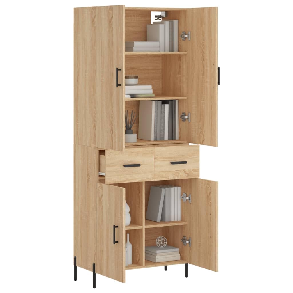 Credenza dębowy Sonoma 69,5 x 34 x 180 cm drewno wielowarstwowe