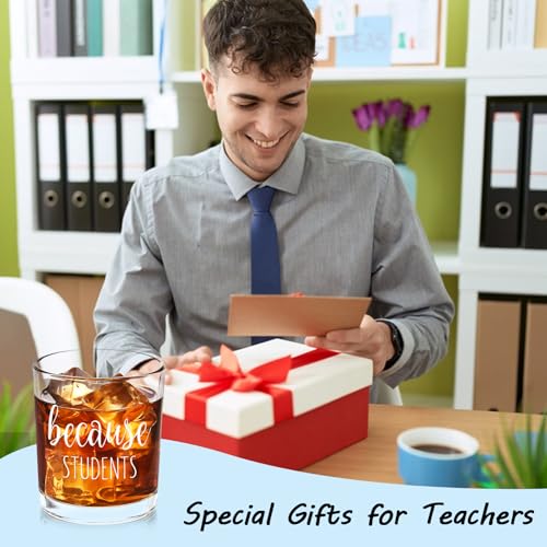 Futtumy Teacher Appreciation Gifts, Because Students Whiskey Glass for Men Male Professor Teachers Day Graduation Day Birthday Christmas, Thank You Gifts from Students, 10oz - Image 5
