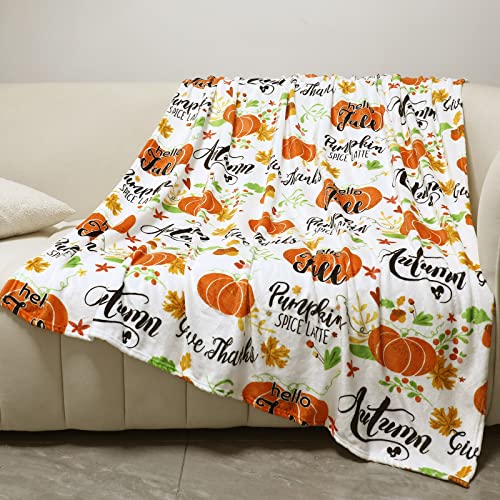 Jetec Pumpkin Blanket Fall Home Decor Throw Thanksgiving Soft Fall...