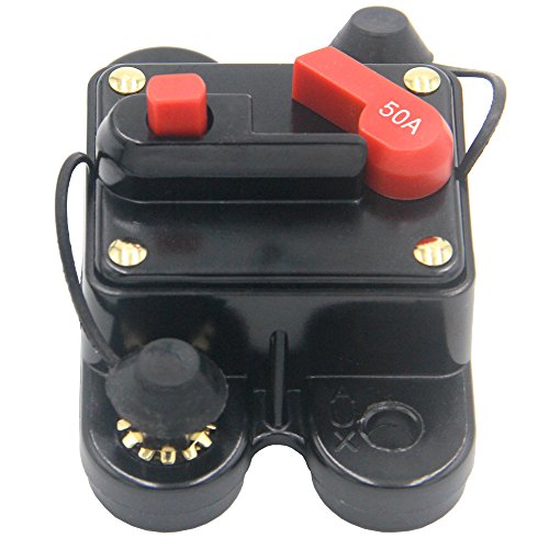 RED WOLF 30 Amp Auto Interruttori Portafusibili Protezione Audio Inline Interruttore Rapido Portafusibile Inverter con Ripristino Manuale per Auto Barca Audio Sistema Inverter Solare DC 12V-24V (30A