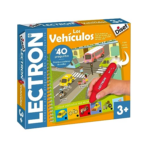 Diset Lectron Los Vehículos - Juegos educativos para niños - A Partir de 3 años - Español, Varios, 24x21,5x4