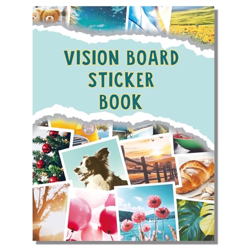 Sawnfay Vision Board Book - 2026 Vision Board Sticker Book, with Motivational Images & Quotes, Vision Board Kit & Supplies for Women