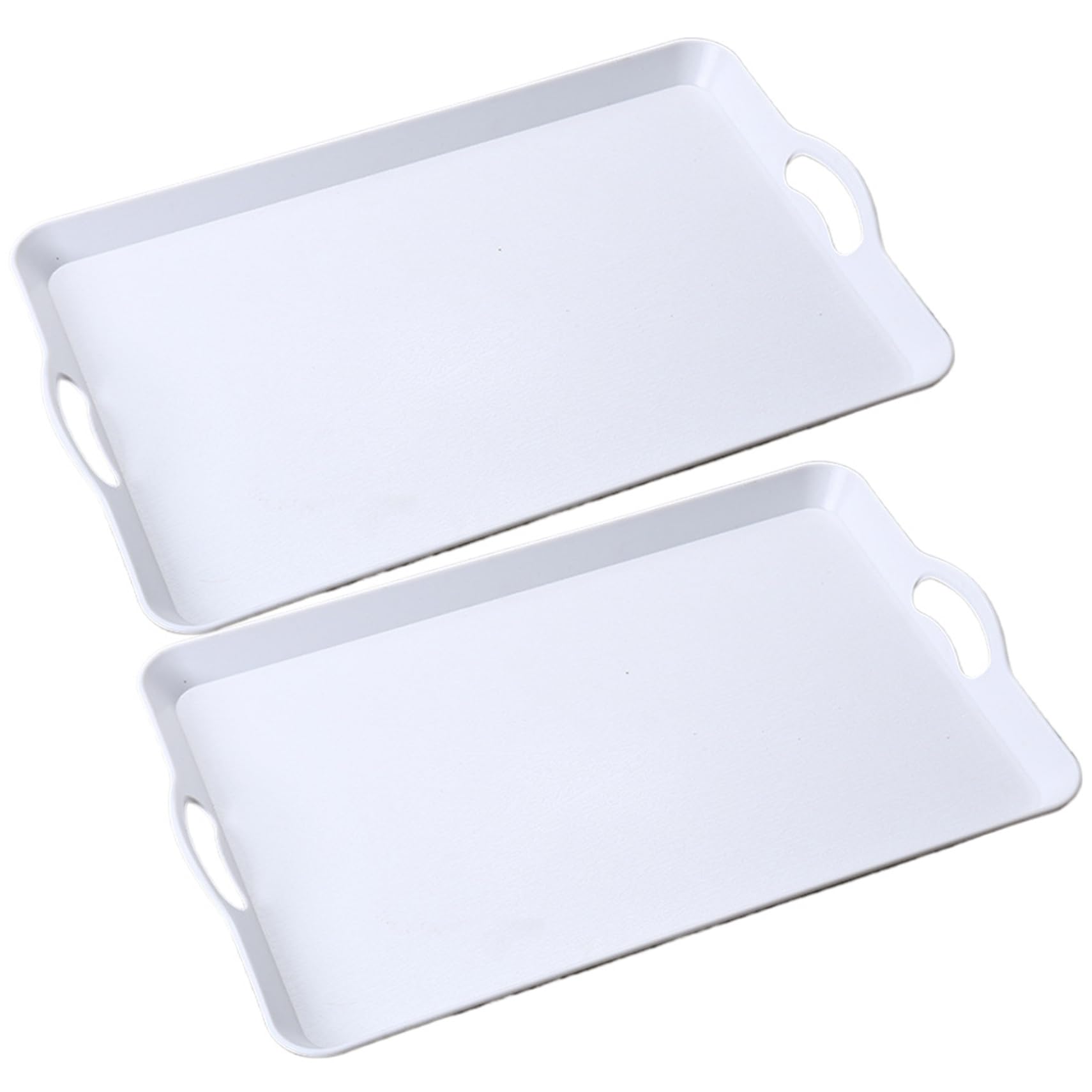 Bandeja para Servir, 2 Platos para Servir de 20, 2 x 13 con Asas, Plato Antideslizante para Parrilla de Grano de Madera, Bandeja de Comida Lavable para Frutas, refrigerios, Magdalenas, postr