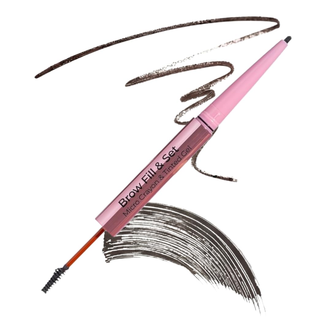 MCoBeauty Brow Fill & Set Pencil & Tinted Gel Duo - Medium to Dark Medium Dark