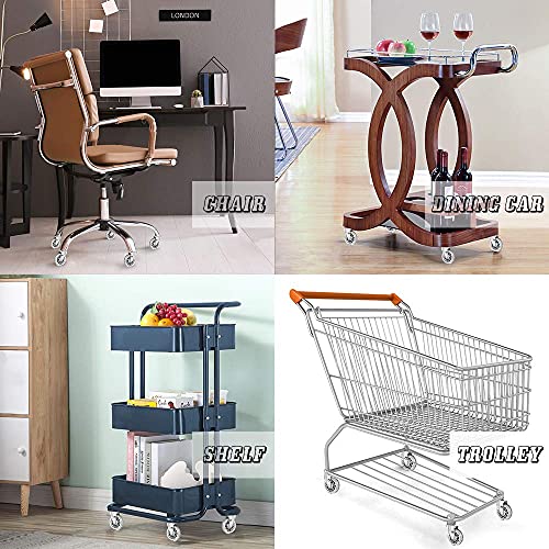 Lphy Office Chair Wheels (Set Of 5) - 3'' Smooth Rolling Heavy Duty Casters - Safe For All Floors Including Hardwood - Universal Stem 7/16 Inch #TOP7