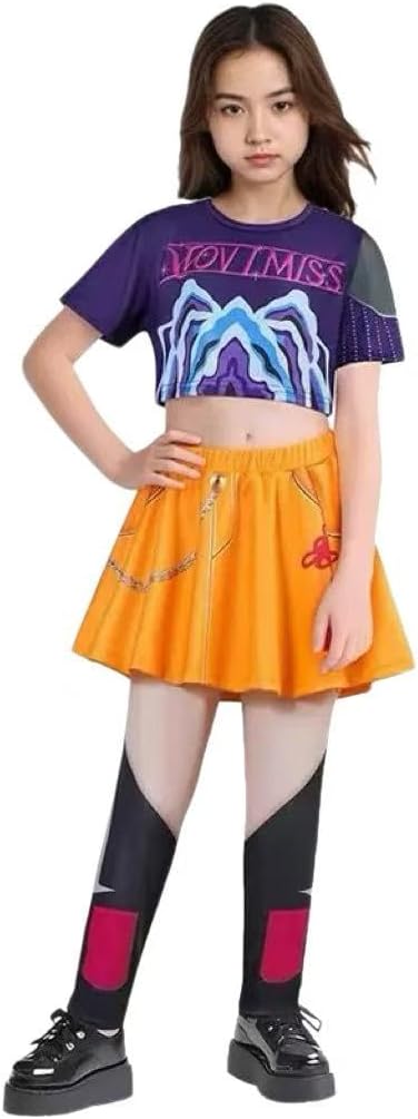 Girls and boy Halloween Costume, Top and Pants Set, for Cosplay Events and Parties, Ages 7-8 Years
