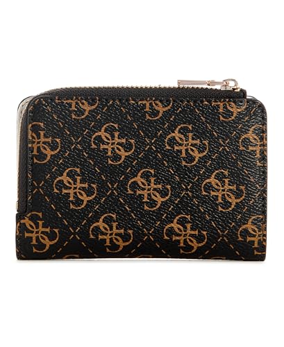 GUESS Laurel Zip Around Card Case, Brown Logo3